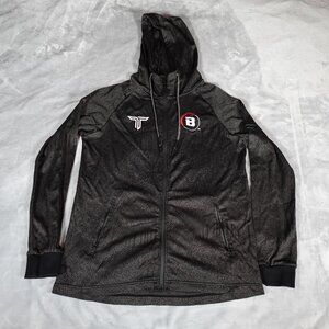 Takedown Bellator MMA Full Zip Jacket Mens L Athletic Fit Stretch Gray
